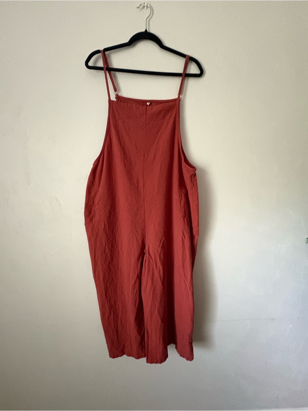 SHEIN Terracotta Spaghetti-Strap Wide-Leg Jumpsuit